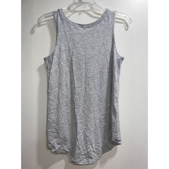 SIMPLY SOUTHERN "EAT SLEEP LAKE REPEAT" WOMEN'S GRAY GLITTER GRAPHIC TANK TOP SM - Picture 2 of 6